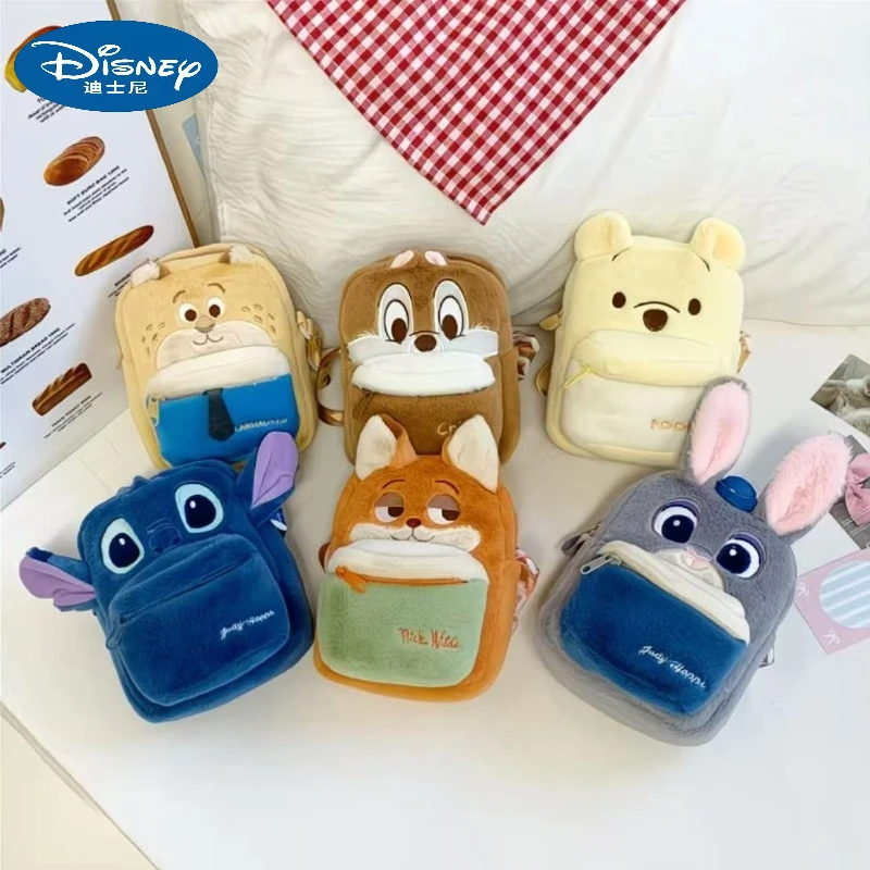 

Disney 2025 Kawaii Zootopia Nick Judy Stitch Рюкзак через плечо Домашний декор Лучший подарок на день рождения Рождественский подарок для девочек