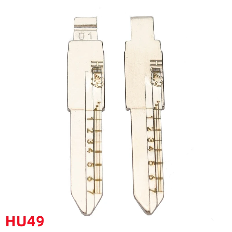 

OEM 5Pcs NO.1 HU49 Engraved Line Key Blade Blank Scale Shearing Teeth Uncut Key Blade For Vw Jetta Santana