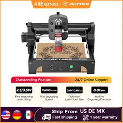 ACMER Mini 2.5/3.5W Laser Engraver Woodworking Work Tool Portable Laser Engraving Machine Crave Wood leather Acrylic Beginner