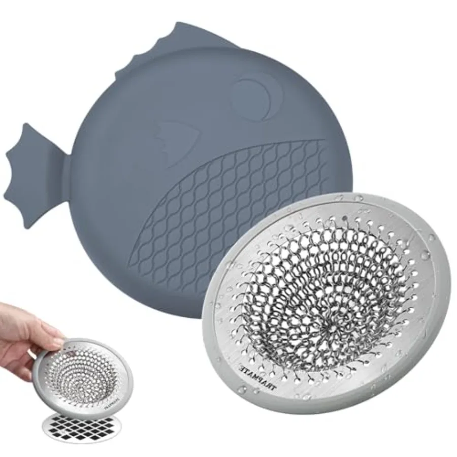 

Shower Drain Hair Catcher, Patented Bathtub Stopper Drain Strainer Kit, Fast Drainage Stainless Steel Shower Drain Cover for US