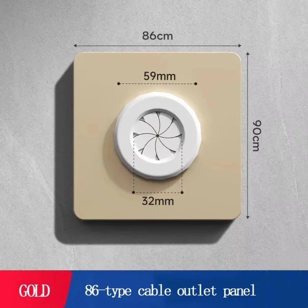 Decorative Type 86 Cable Outlet Panel Cover With Outlet Hole Rotating Opening Switch Decorative Cover Blank Socket Cover Home