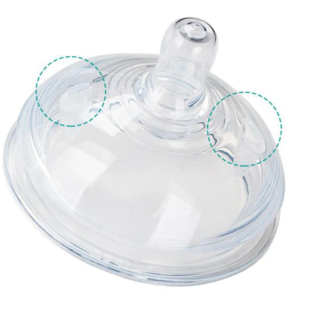 2 Pcs Baby Pacifier Large Diameter Bottle Nipple for Infant Silicone