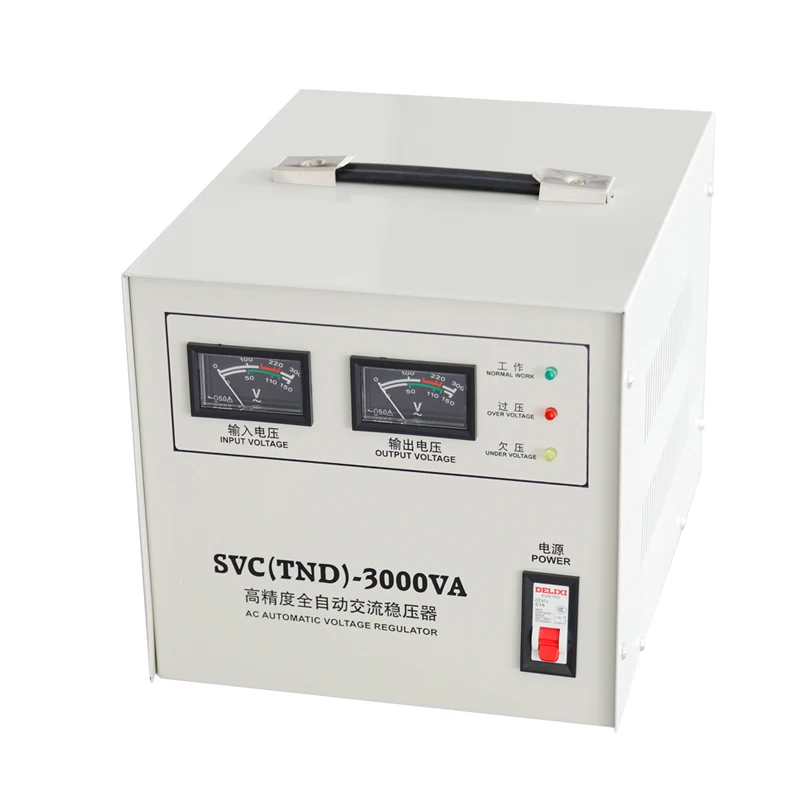 SVC-3000VA High-Precision Full-Automatic AC Regulator 3000W Single-Phase High Power Stabilizer