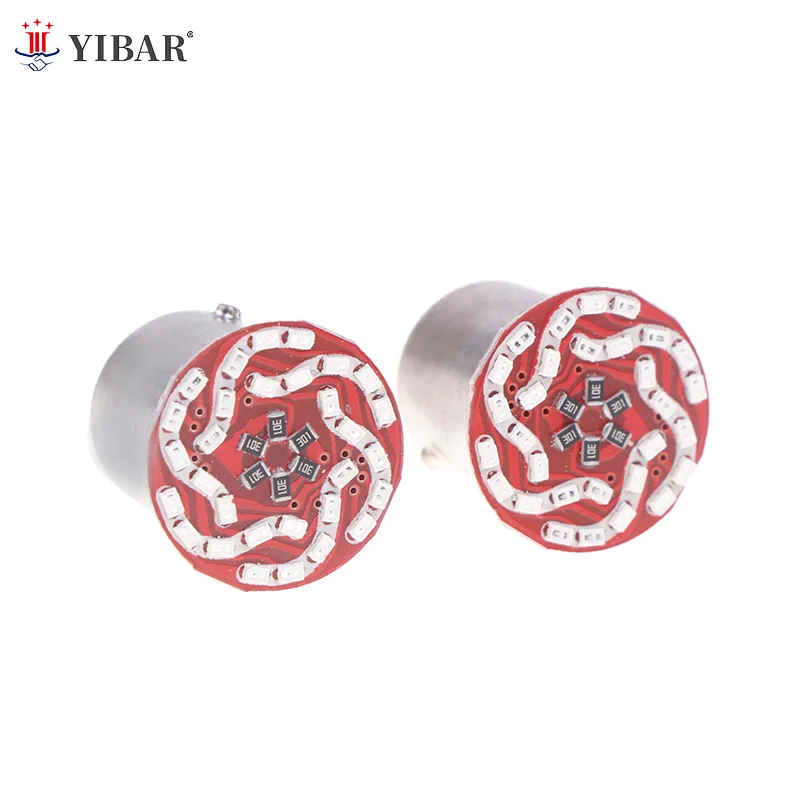 2 個 1156 1157 Led RGB 30LED DRL フラッシュ逆転ストップランプパーキングライト 12V オートバイストロボ Led ブレーキリアストップテールライト