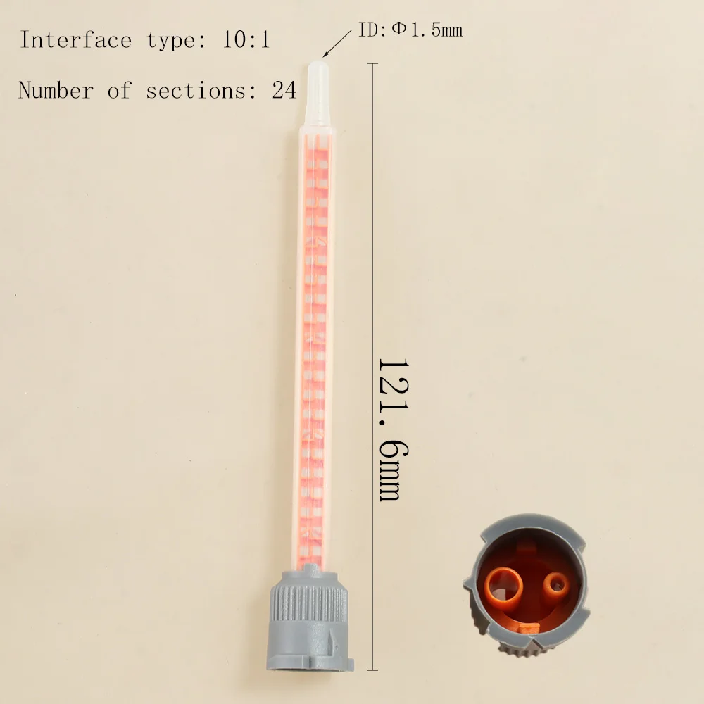 Static Mixing Nozzle AB Colas, 1:1, 10:1, Tubo Misturador, Resina Epóxi, Adesivos para 50ml, Dois Cartuchos de Cola Componente, 1Pc