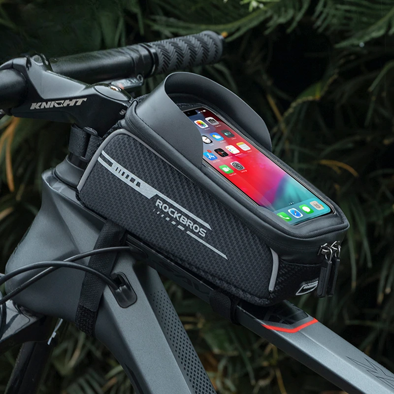 

Bike Top Tube Beam Bag Waterproof Touch Screen Mobile Phone Case Bag Bike Bags