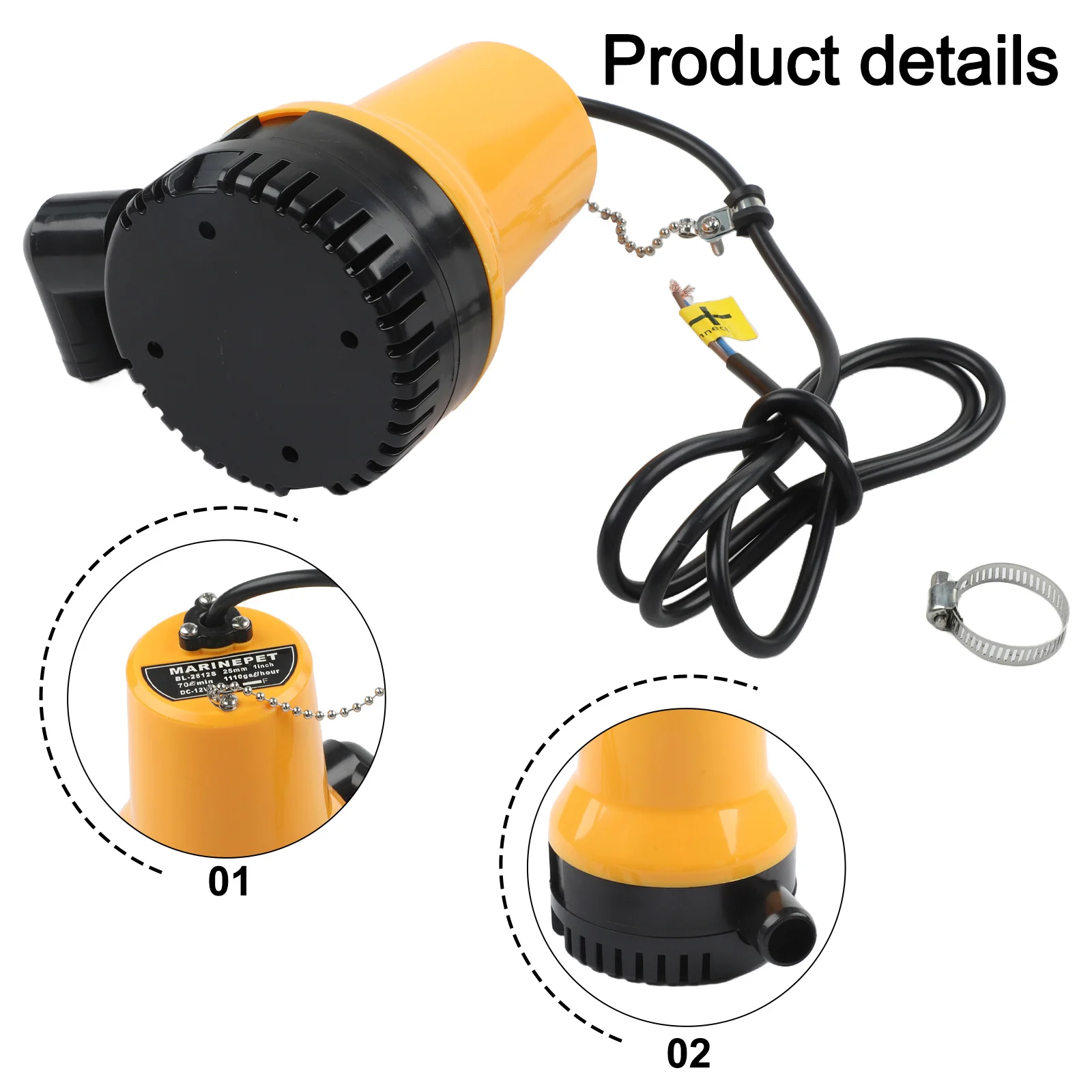 Fountain Pump Circulation Pump Versatile Drainage Pump Waterproof Protection Reliable Drainage And Supply Pump