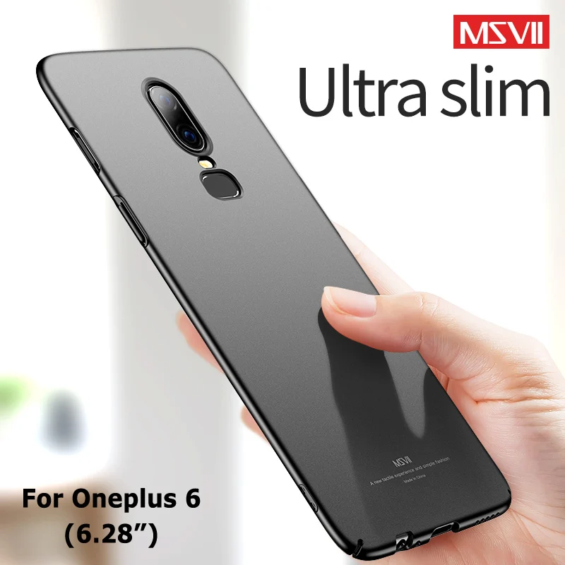 One plus 6 Case Cover Msvii Silm Frosted Coque For Oneplus 6T 6 T Case Oneplus6 Hard PC Back Cover For One Plus 6 6T Phone Cases