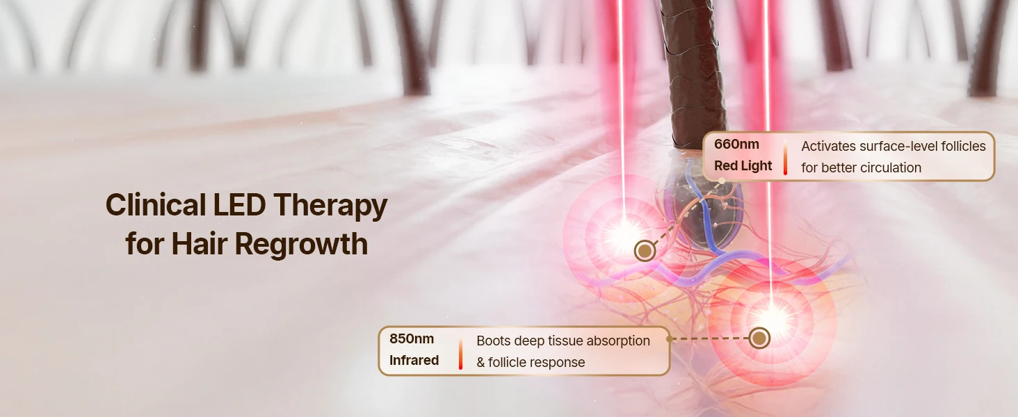 Led Infrarot Haarwachstum Therapie Kappe Mit Controller Und Timer_voghion.com
