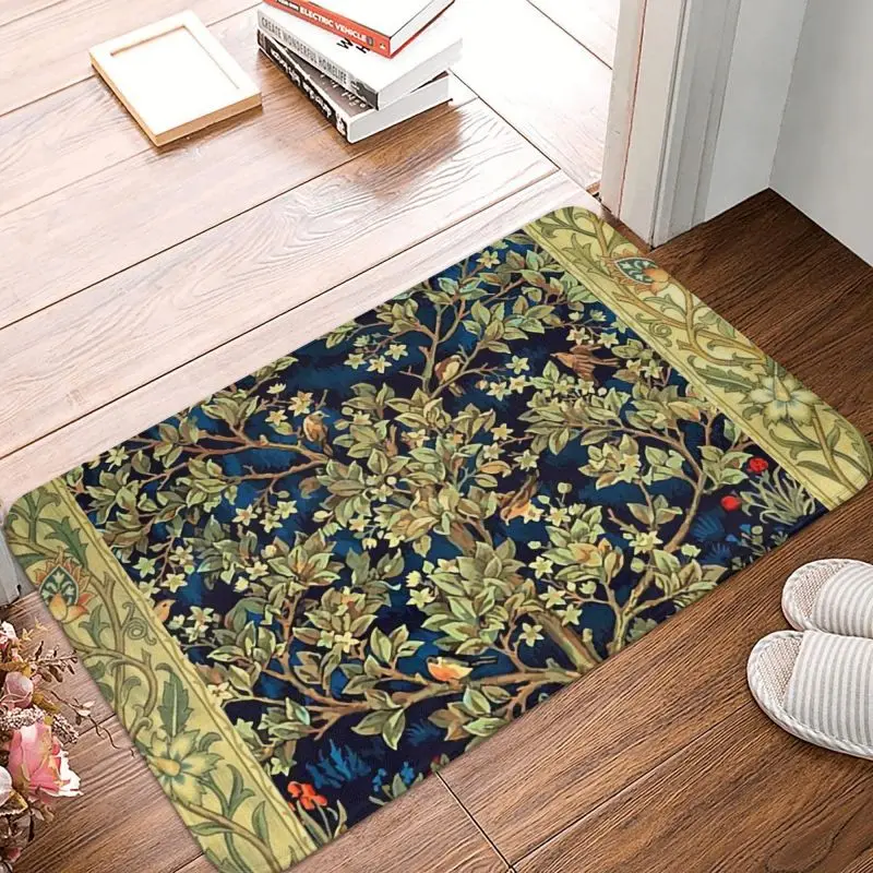 William Morris Tree Of Life Front Floor Door Entrance Mat Indoor Bath Kitchen Doormat Toilet Carpet Rug Living Room Footpad