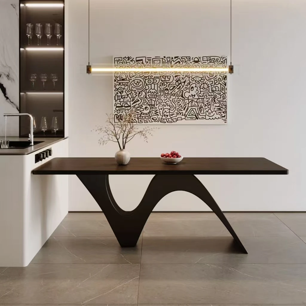 Table foot bracket Chinese antique island luxury stone rock slab dining table foot large board tea table rack fashion boss desk