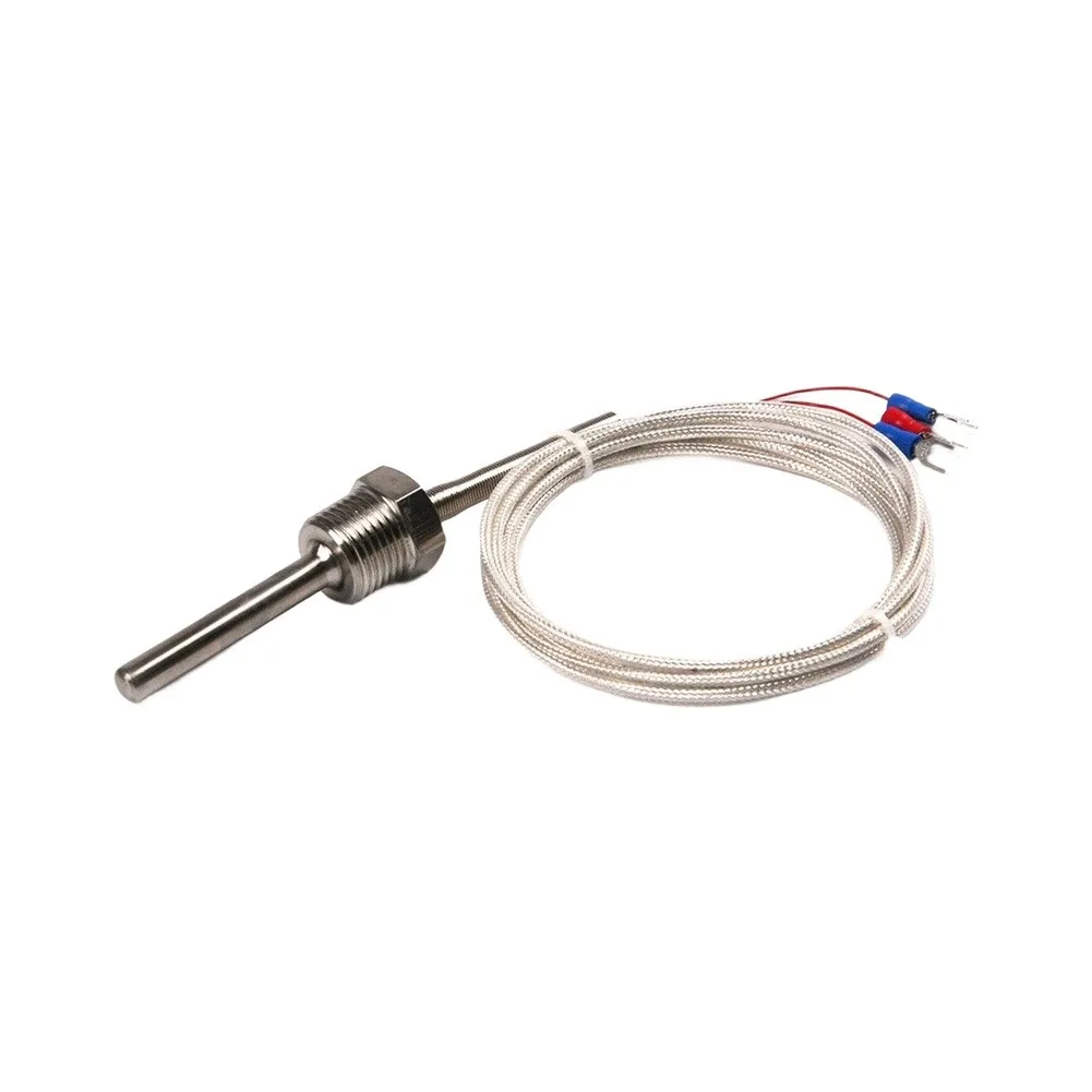 For RTD Pt100 Sensor Probe with 3-Wire Configuration 1/2 inch NPT Thread Mounting and 304 Stainless Steel Waterproof Housing