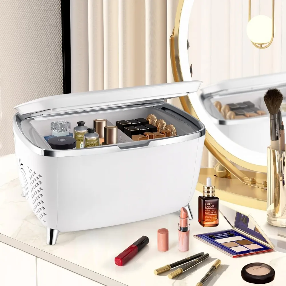 Mini geladeira para cuidados com a pele de 6 litros, geladeira cosmética, refrigerador portátil para maquiagem para produtos de beleza, casa, escritório