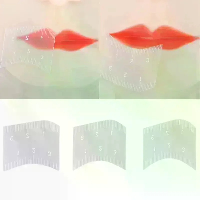 3 Pcs Lip Mapping Ruler Lip Shaping Ruler 1 Minute Fast Drawing Design Lip Easy Tool Microblading Permanent Makeup Stencils