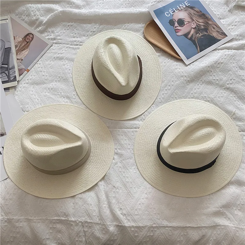 

Panama Men's Hat Simple Unisex Five-point Straw Summer Travel Holiday Sun Hat Retro Hat gorras para hombres