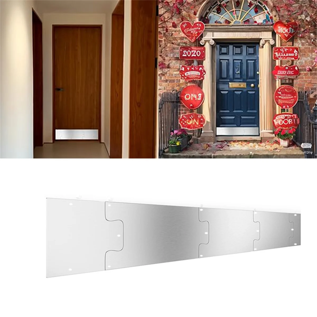 BAAQ Door Kick Plate, Heavy-Duty Anti-Scratch Protection for Doors Bottom, Sandblasted Interior/Exterior Use 6 X 30inch