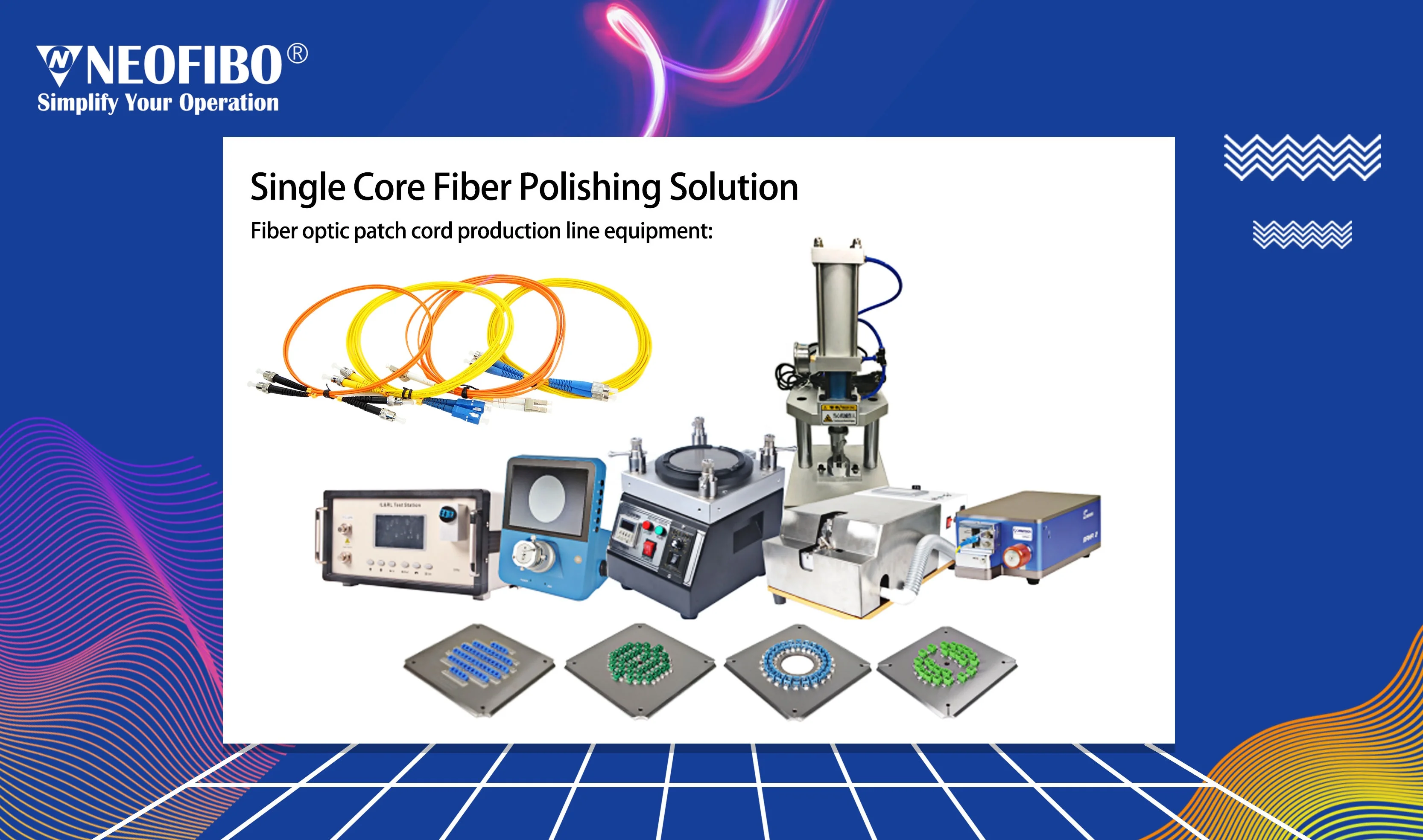 Neofibo NEOPL-2000A fiber optic pigtail grinding machine  patch cord making    polishing 