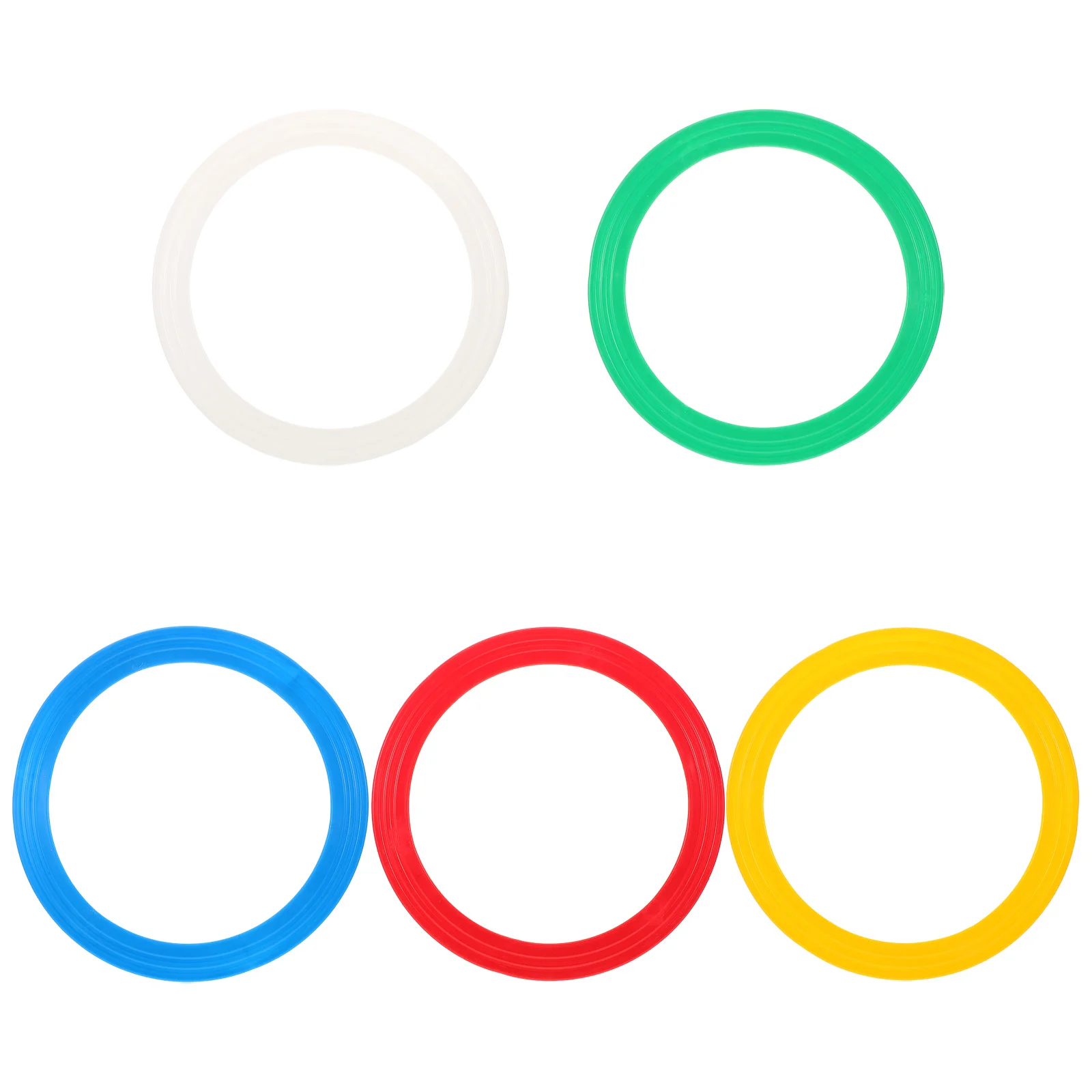 5 قطعة حلقات شعوذة السيرك اليد موازنة الدعائم البلاستيك القذف خواتم البهلوانية تظهر معدات أداء الحفلات