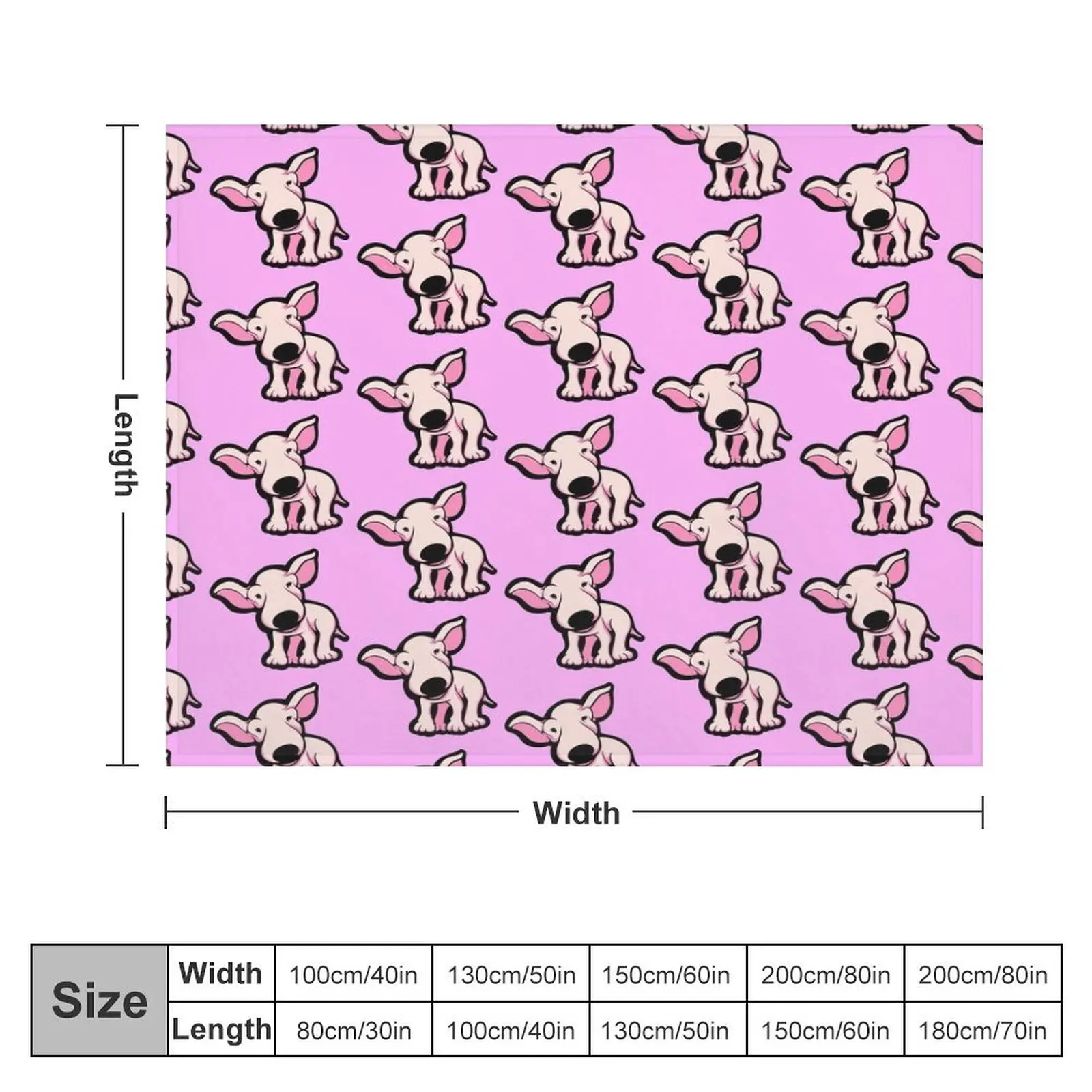 Cute EBT Puppy Baby Pale Pink Throw Blanket bed plaid Softest Thin decorative Blankets