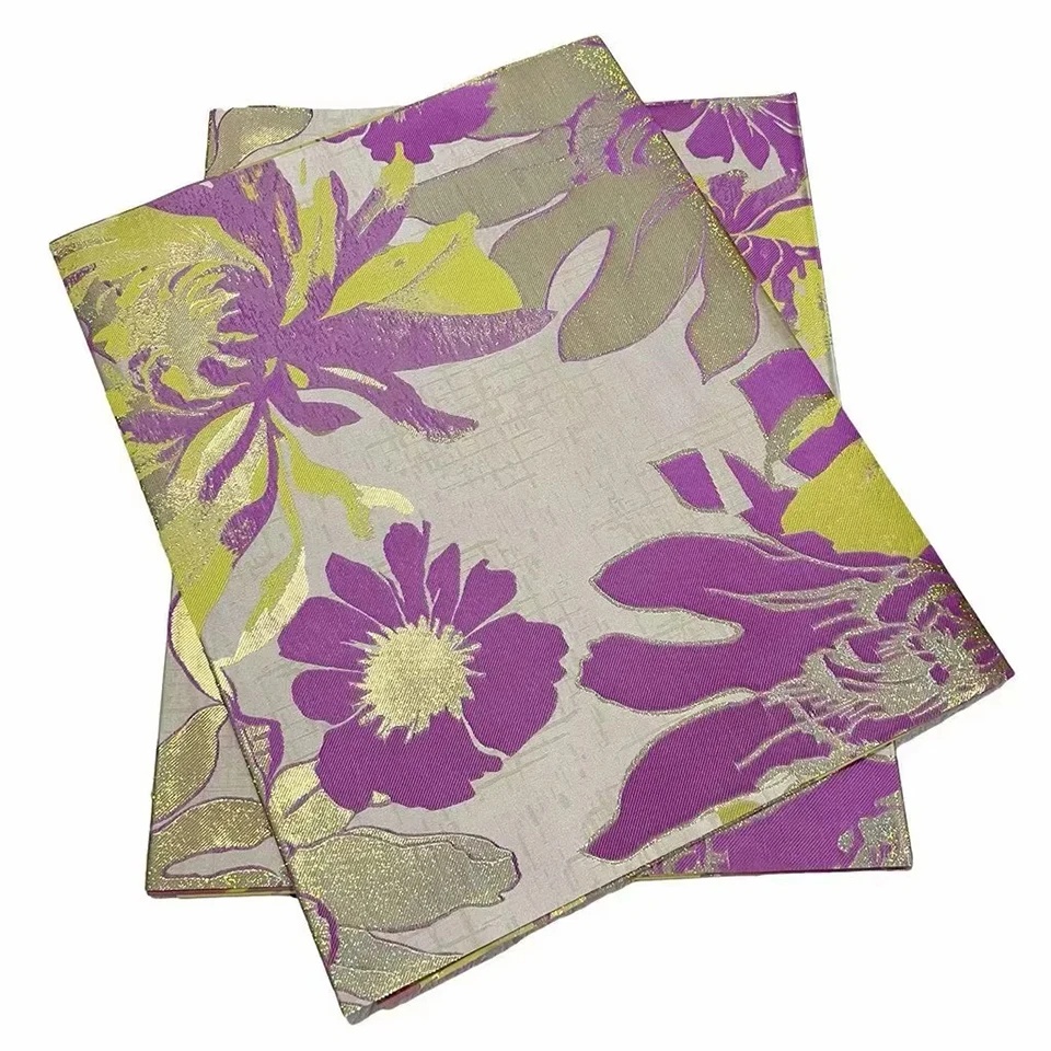 

Pink Nigerian Embroidered Sego Gele & Headpiece 2-Pc Set, Classic African Headwrap for Wedding, Party, Church TXH-17-19