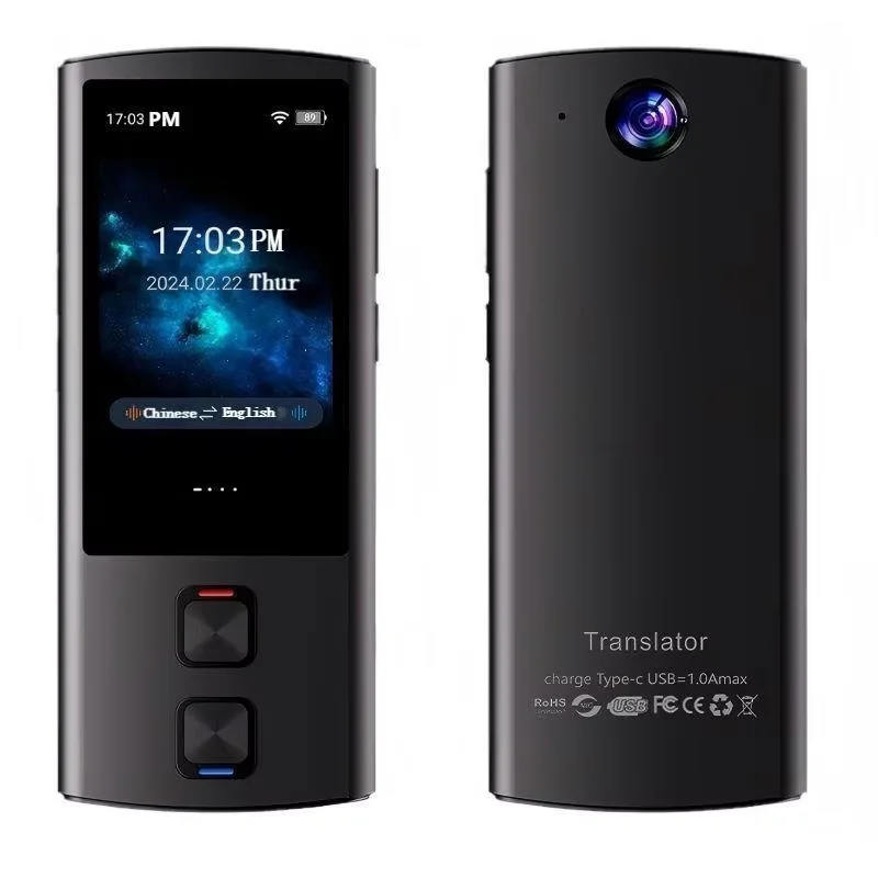 

T17 Smart Voice Translator 138 Multi-language Photo Translate WIFI ChatGPT Online/Offline Translation Recording Decipherment