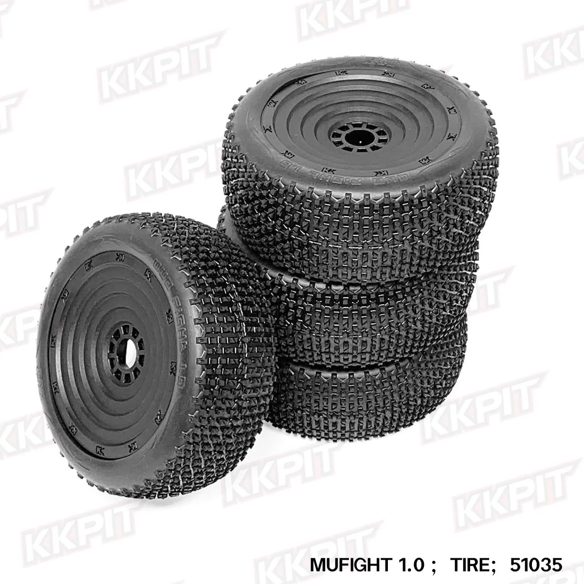 KKPIT 1/8 MUFIGHT 1.0&Aeon Loop Front/Rear 109mm/46mm Off-Road Buggy Tires 51035