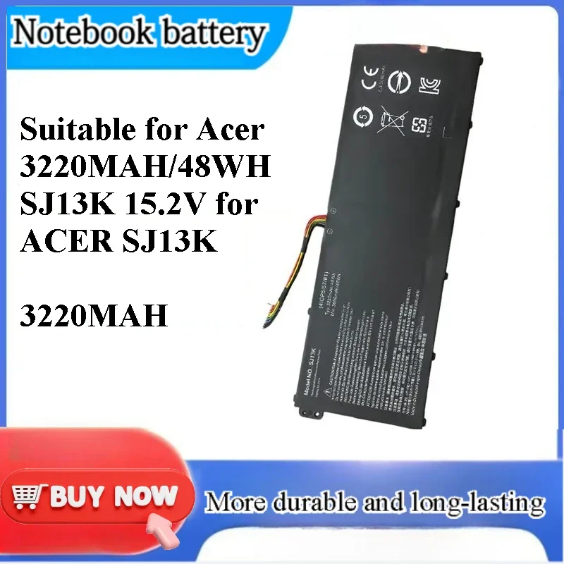 [SJ13K] for Acer Aspire E5-575G E5-576G E5-575 E5-576 Laptop Battery 3220mAh 48Wh 15.2V Replacement Battery