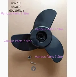 Boat Propeller Black FitFor Hangkai 48v 7.0HP 8.0HP 60v 10HP Outboard Motor