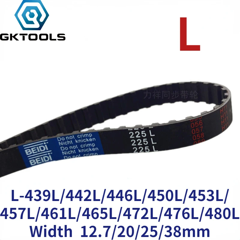 GKTOOLS 439/442/446/450/453/457/465/472/476/480 L Timing Belt Width 13/20/25/38mm Perimeter 1123.9/1143/1162.05/1181.1/1219.2mm