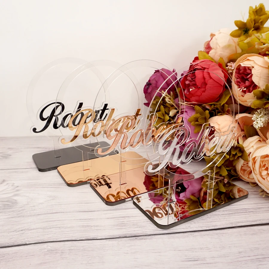 

Personalized Table Decoration Custom Birthday Wedding Sign Standing Name Sign Baptism Party Favors Decor