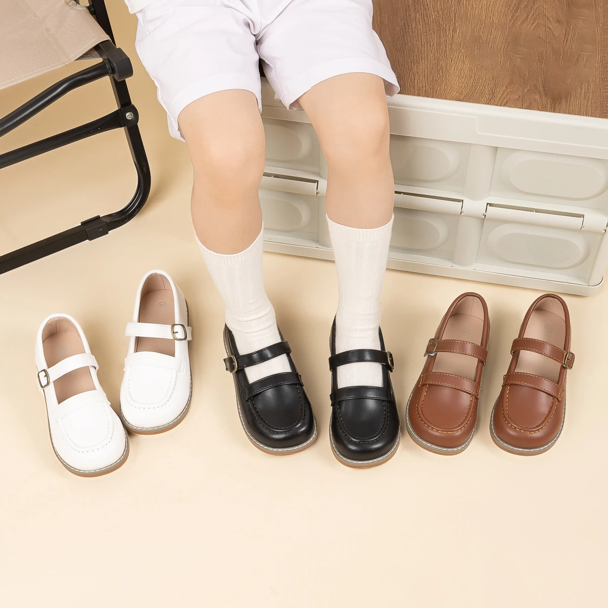 

Детские кожаные туфли Мэри Джейн для девочек, с ремешком на одной пряжке, для школьной формы