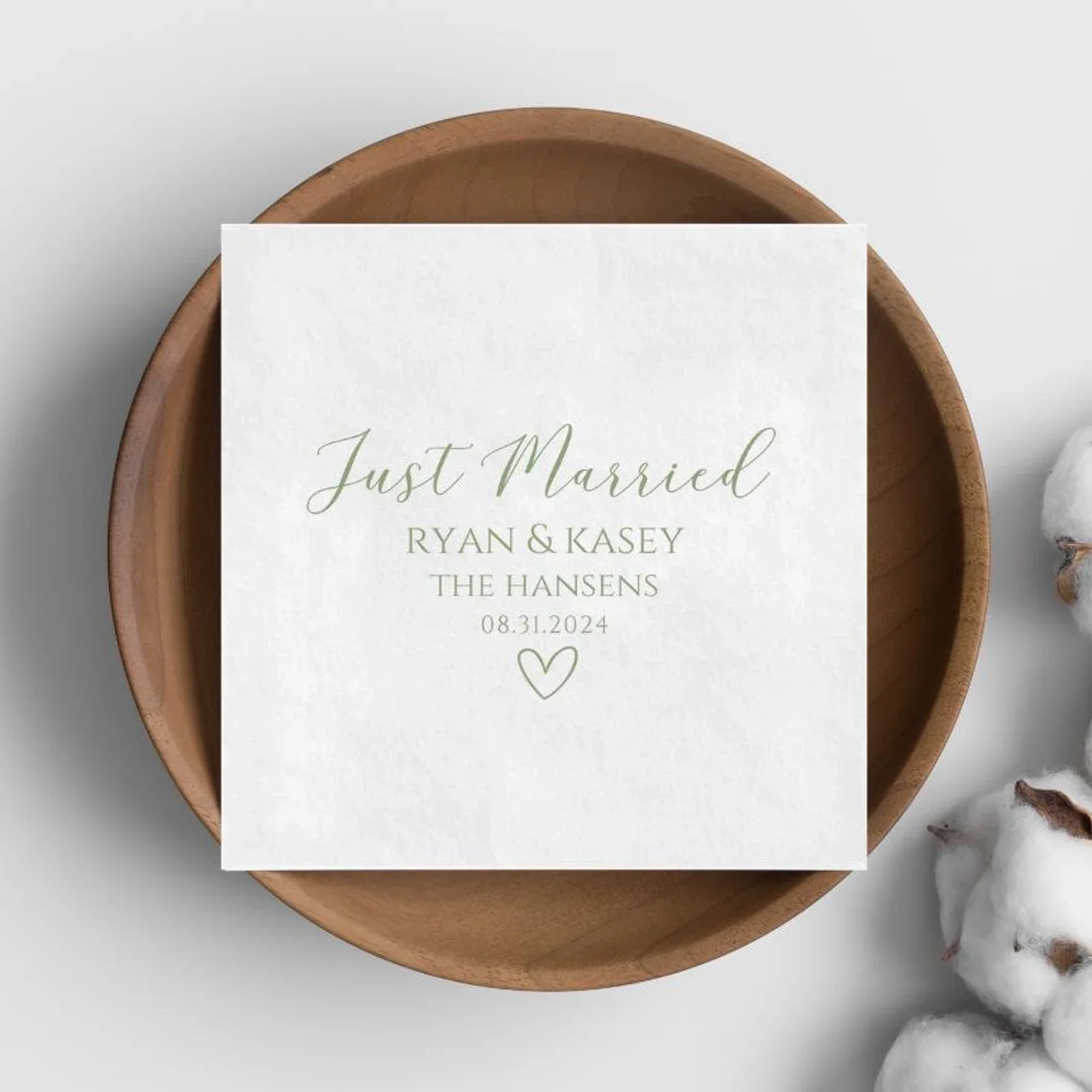 

Personalized Napkins for Wedding, Custom Wedding Dinner Napkins, Wedding Cocktail Napkins, Minimalist Wedding Table Decor, Just