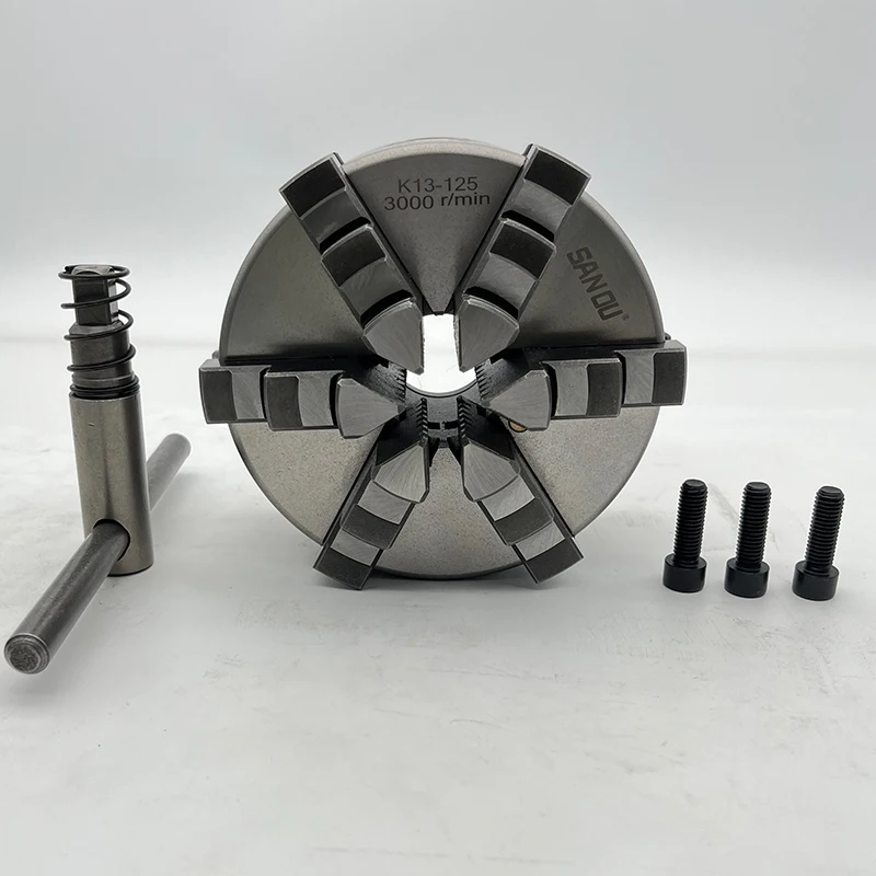 Metal Lathe Chuck 125mm Precision 6 Jaw Self-centering Chuck K13-125 For Mini Lathe