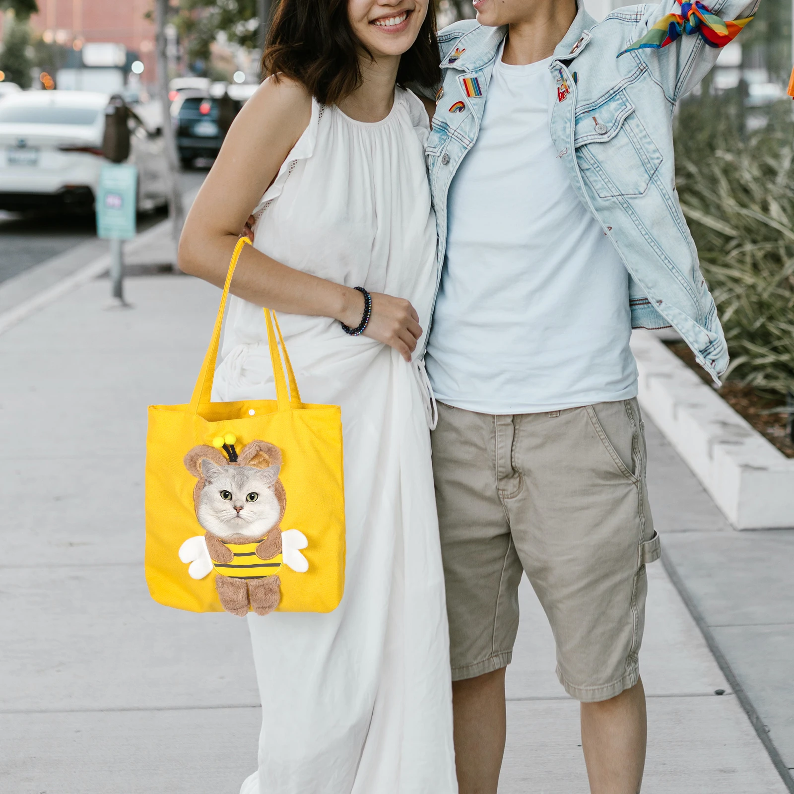 

Soft Breathable For Dog Lightweight Canvas Portable Kitten Large Storage Outdoor Holder Travel Accessories Container Pouch Bunny
