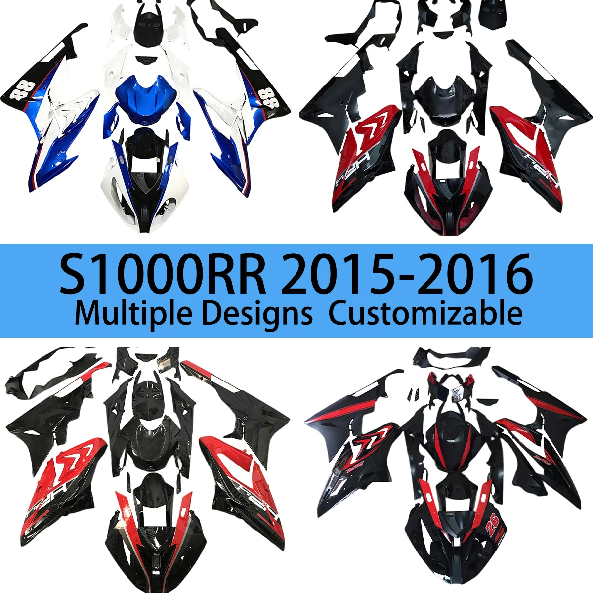 For BMW S 1000RR 2015 2016 Hot Style Fairings S1000RR 15 16 Complete Plastics Set Covers Motorcycle Fairing Kit