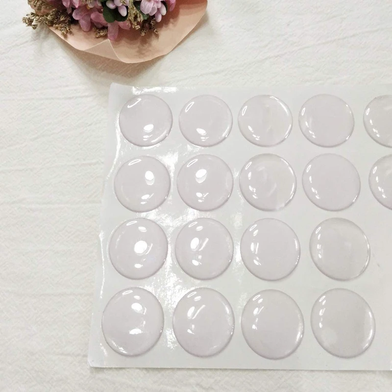 500pcs Or 1000pcs 20MM 3D Clear Epoxy Stickers Circles Dome Adhesive Stickers Domed Cups For DIY Jewelry Making