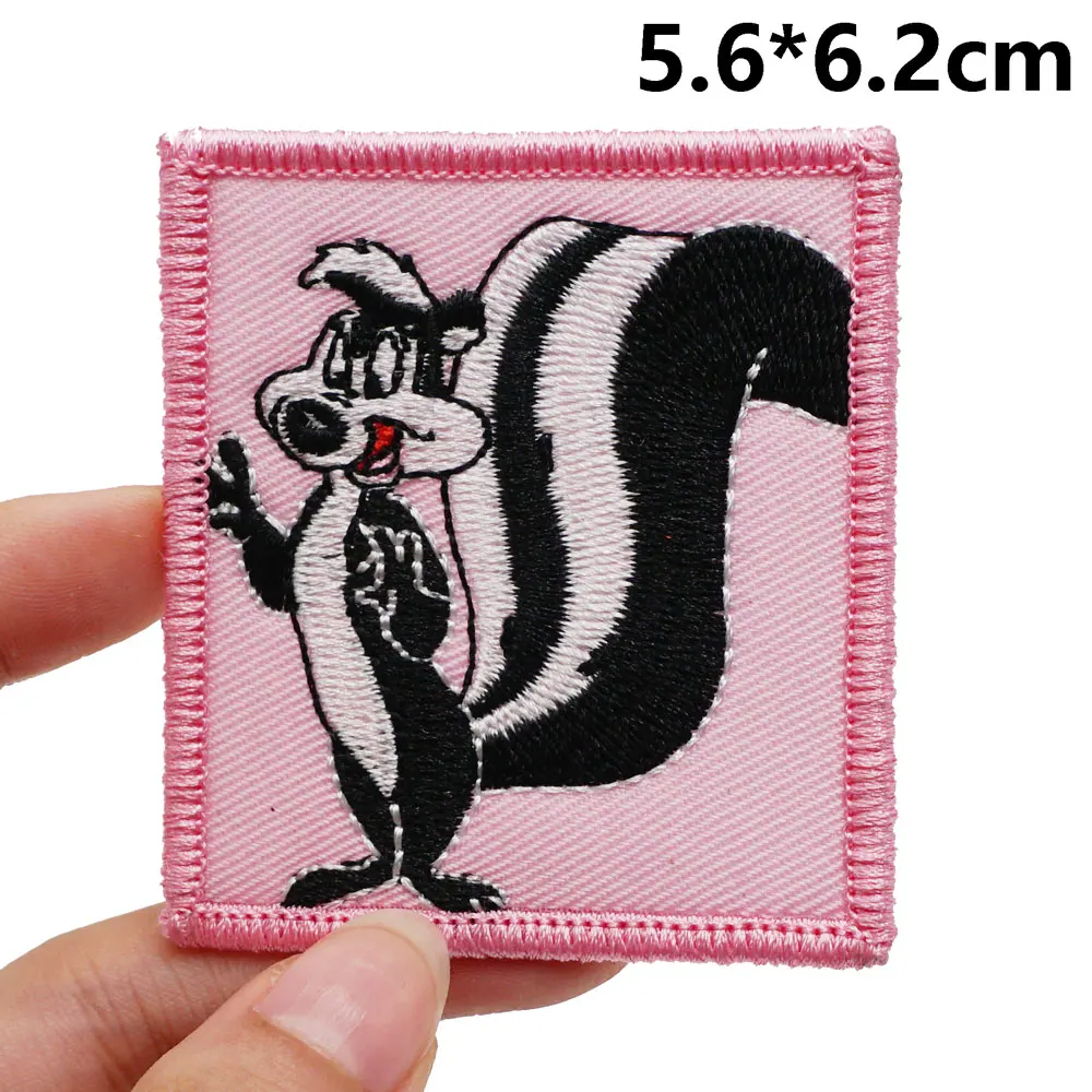 Cartoon characters Embroidered Patches Applique Sewing Label punk biker Band Rock Clothes Badges with hook backing