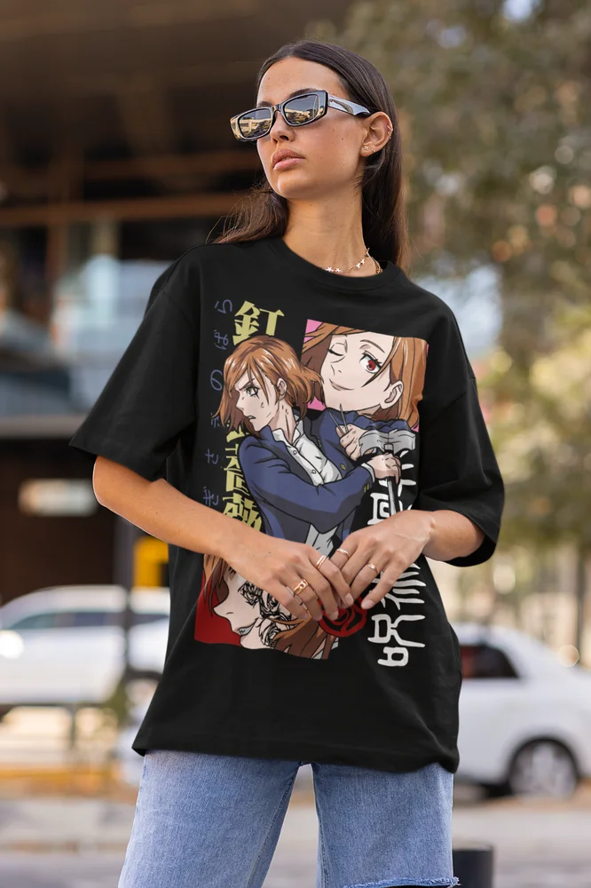 Nobara Kugisaki T-Shirt Jujutsu Kaisen Itadori Yuji Mahito JJK Shirt Soft Tee view 3