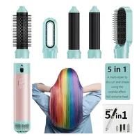 Professional 5 in 1 Hair Dryer Curling Iron Hair Curler Dryers Hair Curler Airwarp Set Straightening Hot Air Brush Negative Ions