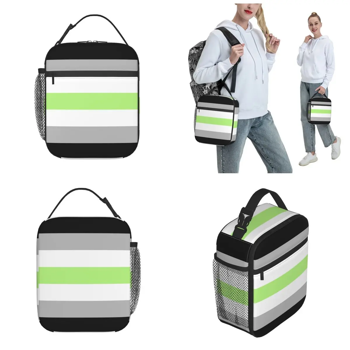 Agender Accessories Insulated Lunch Bag Travel Lunch Container Portable Fashion Cooler Thermal Lunch Box