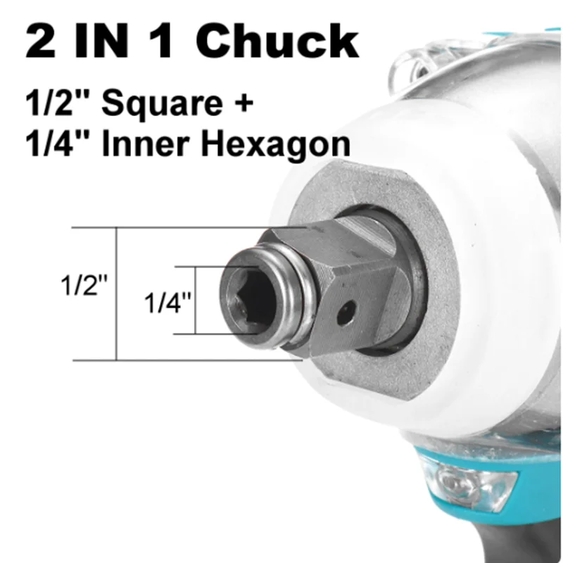 Makita DTW600-llave de impacto sin escobillas, herramienta eléctrica de alto Torque, 18V, para batería Makita de 18V