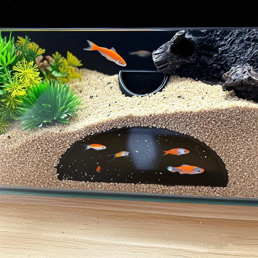 

Underground Aquarium Cave Tunnel / Catfish Cory Hide / Vivarium Terrarium