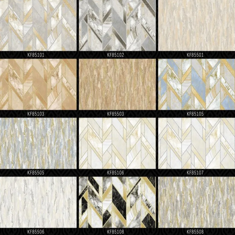 Modern Simple 1.06M Wide Geometric Pattern Solid Color Wallpaper 10M 15.6M Korean Wall Paper PVC Manufacturer