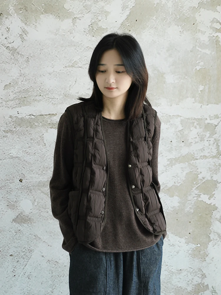 

Теплый женский жилет из 95% белого гусиного пуха, легкий, осенне-зимний, новый, модный, универсальный, короткий, без капюшона