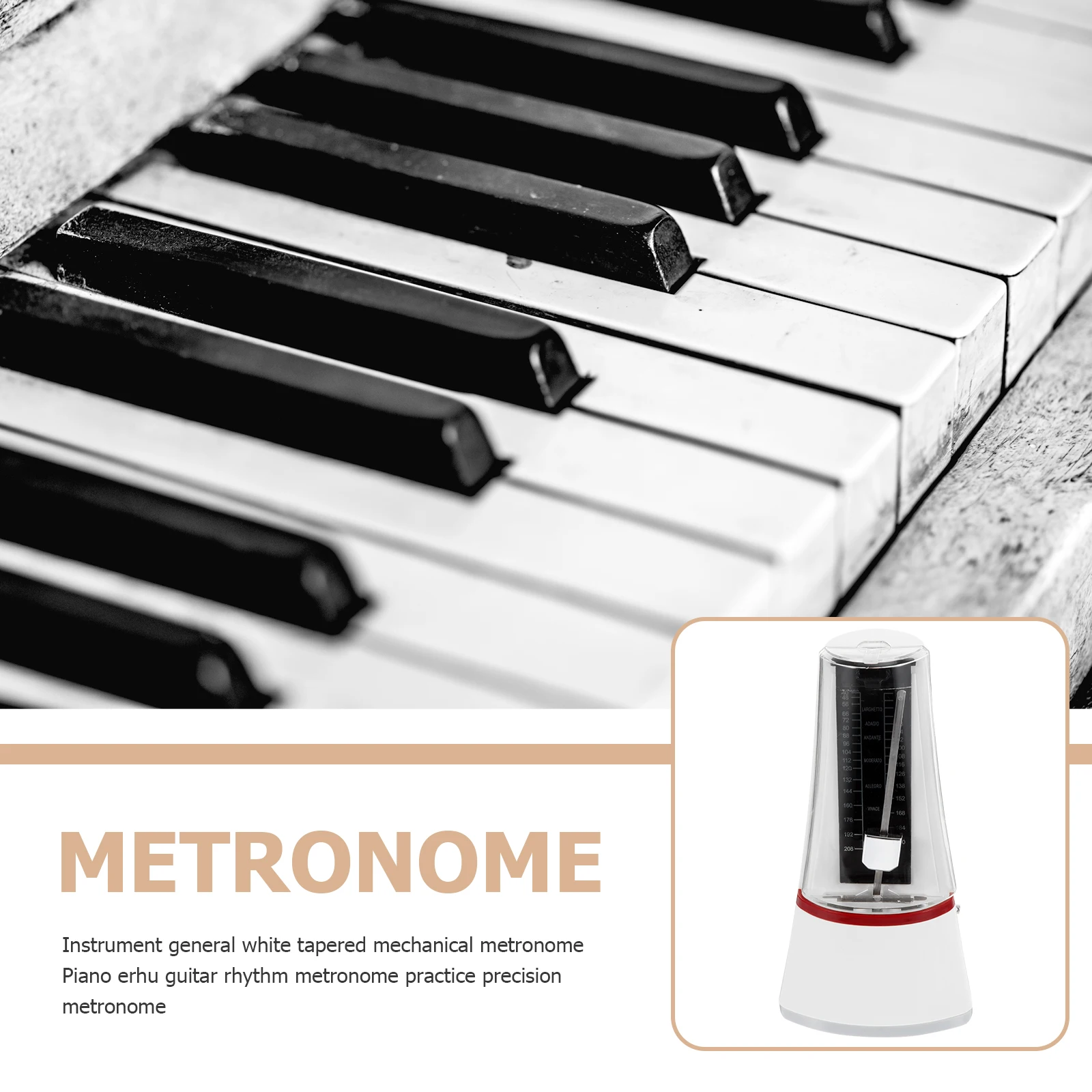 

Metronome Mechanical for Piano Multipurpose Guitar Useful Universal Small Musical Instrument