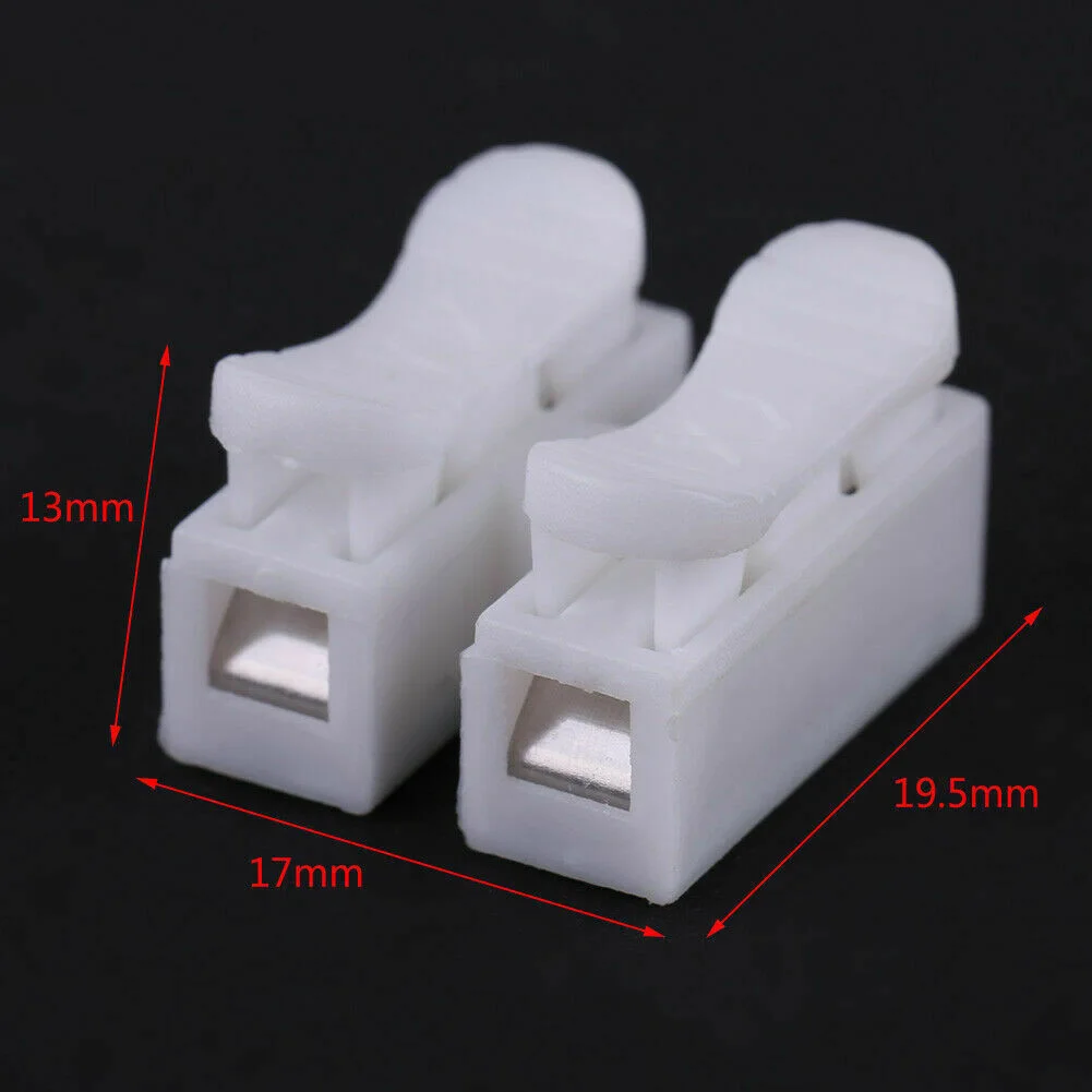 10Pcs CH2 Spring Quick Wire Connector Cable Clamp Terminal Block LED Strip Light Electrical Equipment Supplies