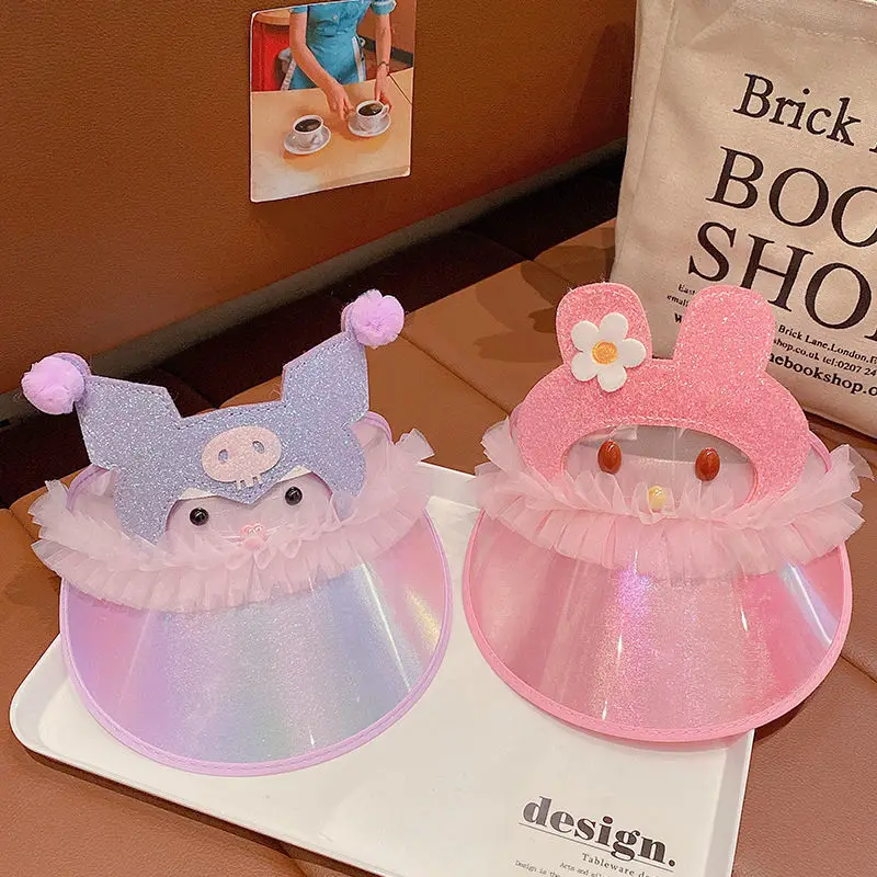 

Мультяшная детская Пустая Шляпа Sanrio, аксессуары Kuromi, Милая Красивая кавайная аниме Солнцезащитная шапка, Солнцезащитная шляпа, игрушки для ...