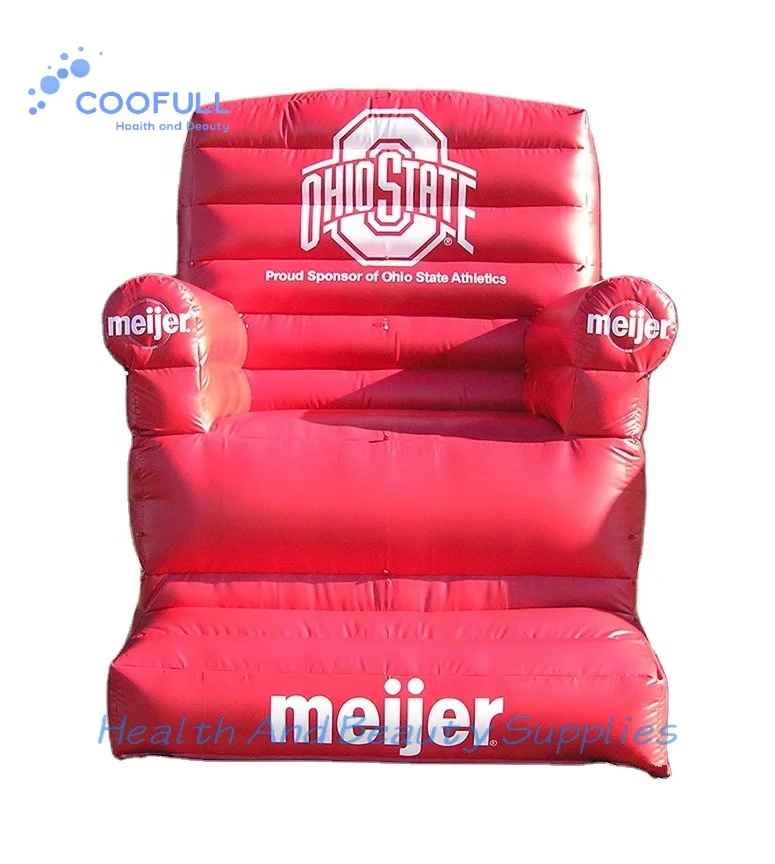 Coofull Airtight Cheap Inflatable Sofa With Logo Printing Soft Single Inflatable Chair Sofa Relax Couch Advertising Inflatables