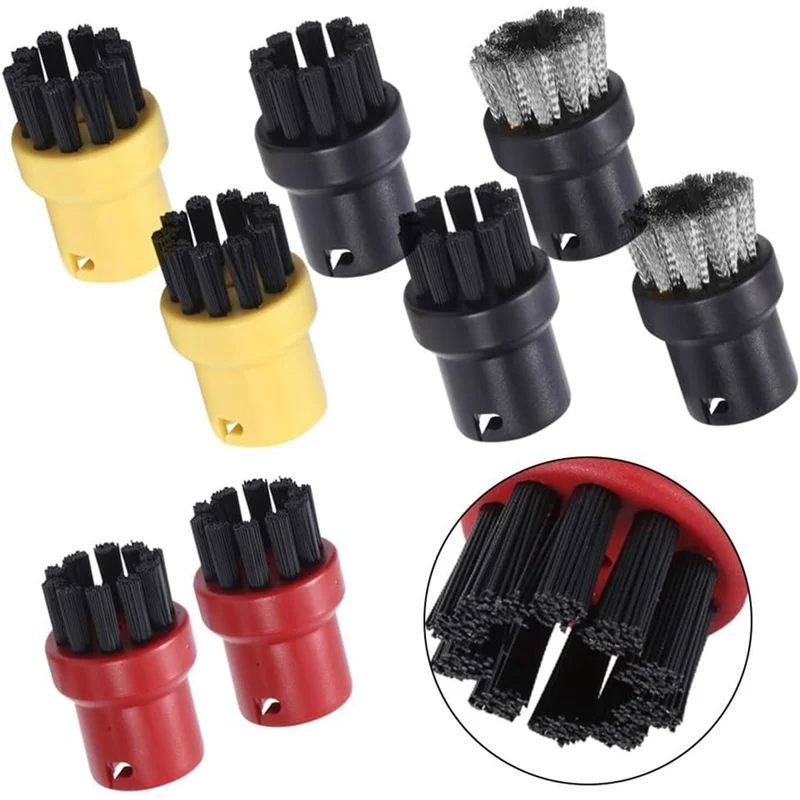 YCOC-8PCS escovas redondas de limpeza a vapor substituição forkarcher sc1/sc2/ctk10/sc3/sc4/sc5/sc7 peças de limpeza a vapor