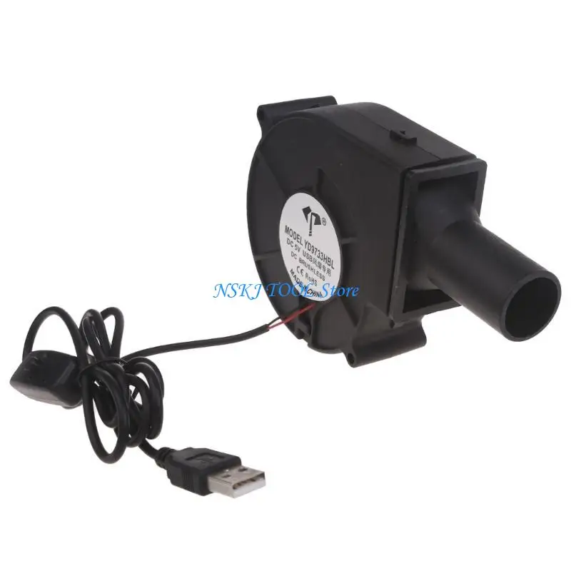 

L8RC черный бесщеточный охлаждающий вентилятор Приготовление вентилятора воздушного воздуходувки для пикника для барбекю